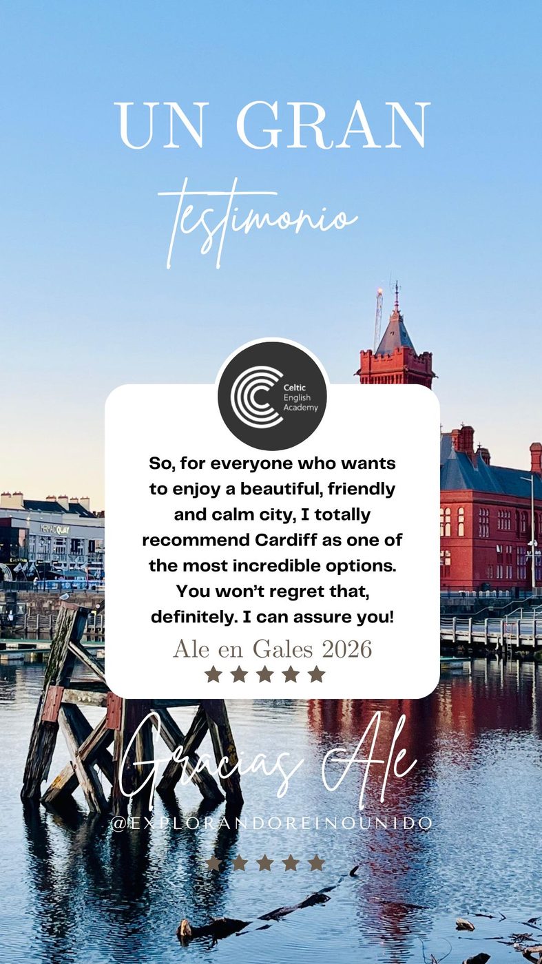 Ale recomendando Cardiff, Gales, para vivir una experiencia de inglés en el Reino Unido